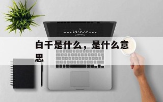 白干是什么，是什么意思
