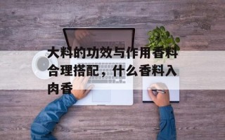 大料的功效与作用香料合理搭配，什么香料入肉香