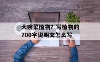 大碗菜植物？写植物的700字说明文怎么写