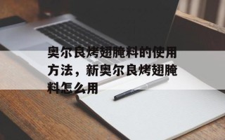 奥尔良烤翅腌料的使用方法，新奥尔良烤翅腌料怎么用