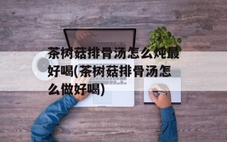 茶树菇排骨汤怎么炖最好喝(茶树菇排骨汤怎么做好喝)