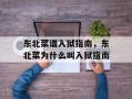 东北菜谱入狱指南，东北菜为什么叫入狱指南