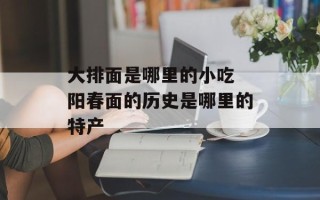 大排面是哪里的小吃 阳春面的历史是哪里的特产