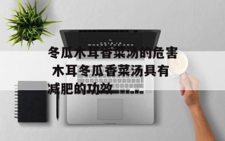 冬瓜木耳香菜汤的危害 木耳冬瓜香菜汤具有减肥的功效