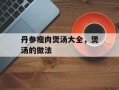 丹参瘦肉煲汤大全，煲汤的做法