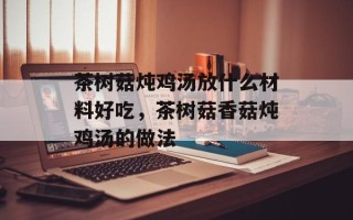 茶树菇炖鸡汤放什么材料好吃，茶树菇香菇炖鸡汤的做法