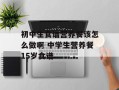 初中生食谱营养餐该怎么做啊 中学生营养餐15岁食谱