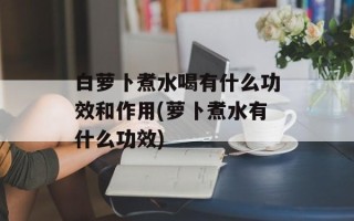 白萝卜煮水喝有什么功效和作用(萝卜煮水有什么功效)