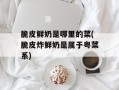 脆皮鲜奶是哪里的菜(脆皮炸鲜奶是属于粤菜系)