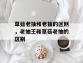 草菇老抽和老抽的区别，老抽王和草菇老抽的区别