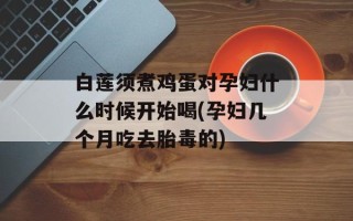 白莲须煮鸡蛋对孕妇什么时候开始喝(孕妇几个月吃去胎毒的)