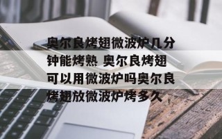 奥尔良烤翅微波炉几分钟能烤熟 奥尔良烤翅可以用微波炉吗奥尔良烤翅放微波炉烤多久
