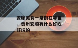 安顺美食一条街在哪里，贵州安顺有什么好吃好玩的