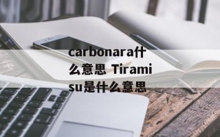 carbonara什么意思 Tiramisu是什么意思