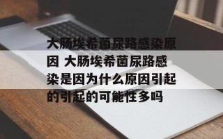 大肠埃希菌尿路感染原因 大肠埃希菌尿路感染是因为什么原因引起的引起的可能性多吗