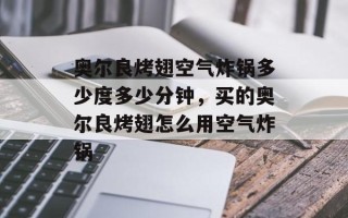 奥尔良烤翅空气炸锅多少度多少分钟，买的奥尔良烤翅怎么用空气炸锅