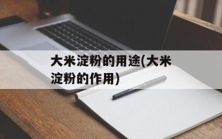 大米淀粉的用途(大米淀粉的作用)