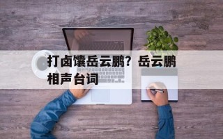 打卤馕岳云鹏？岳云鹏相声台词