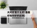 大对虾是什么虾(基围虾和对虾的区别)