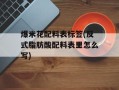 爆米花配料表标签(反式脂肪酸配料表里怎么写)