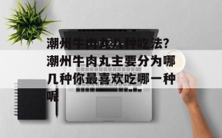 潮州牛肉丸八种吃法？潮州牛肉丸主要分为哪几种你最喜欢吃哪一种呢