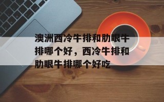 澳洲西冷牛排和肋眼牛排哪个好，西冷牛排和肋眼牛排哪个好吃