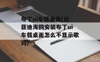 布丁ui车载桌面(比亚迪海鸥安装布丁ui车载桌面怎么不显示歌词)
