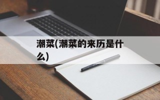 潮菜(潮菜的来历是什么)