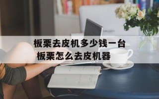 板栗去皮机多少钱一台 板栗怎么去皮机器