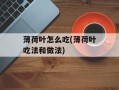 薄荷叶怎么吃(薄荷叶吃法和做法)