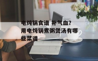 电炖锅食谱 补气血？用电炖锅煮粥煲汤有哪些菜谱