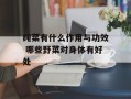 纯菜有什么作用与功效 哪些野菜对身体有好处