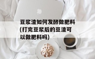 豆浆渣如何发酵做肥料(打完豆浆后的豆渣可以做肥料吗)