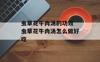 虫草花牛肉汤的功效 虫草花牛肉汤怎么做好吃