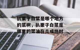 扒栗子白菜是哪个地方的菜啊，扒栗子白菜是哪里的菜油在几成热时