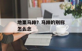 地栗马蹄？马蹄的别称怎么念