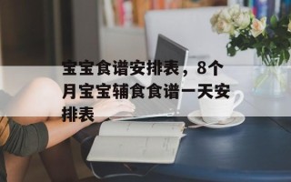 宝宝食谱安排表，8个月宝宝辅食食谱一天安排表