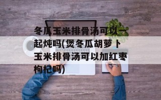 冬瓜玉米排骨汤可以一起炖吗(煲冬瓜胡萝卜玉米排骨汤可以加红枣枸杞吗)